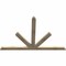 Ekena Millwork Saratoga Rough Sawn Timber Gable Bracket, Douglas Fir, 72"W x 48"H x 2"D x 4"F, 16/12 Pitch GBW072X48X0204SAR00RDF - alternate 5